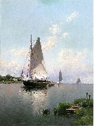 Alfred Thompson Bricher Blue Point, Long Island Germany oil painting artist